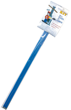 Spazzacamino Completo Di 6 Aste Lunghezza Totale 8,4 Mt.