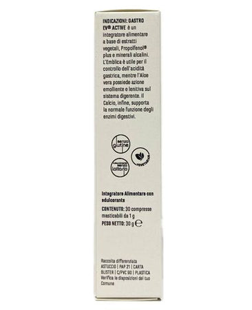 Gastroev 30 cpr Aloe vera, Emblica, Magnesio, calcio, Menta utile per l’acidità gastrica lenitivo sulla digestione