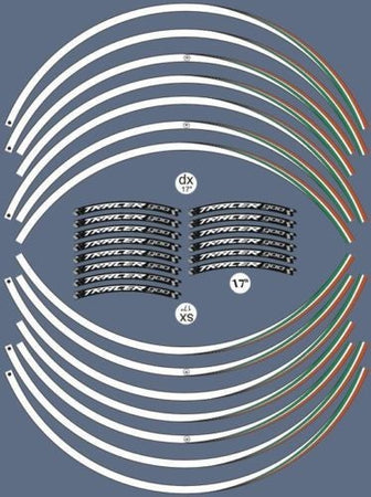 STRISCE ADESIVE compatibili per MOTO YAMAHA TRACER 900 adesivi CERCHI 17' tuning