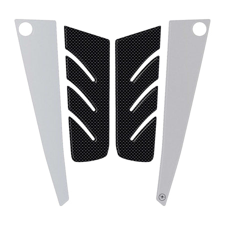 ADESIVO Resinato 3D carbonio-ergal PEDANA ANTERIORE Sticker per YAMAHA Tmax 530 2012-2016
