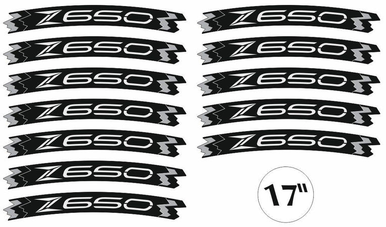 KIT STRISCE ADESIVE VERDI compatibili per CERCHI 17 MOTO KAWASAKI Z650 TUNING