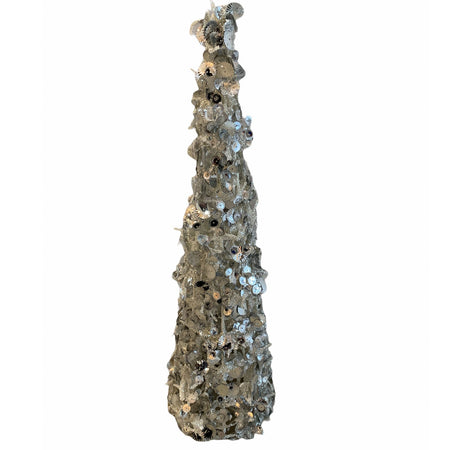 Cono Puntale con paillette per albero di natale H 46 cm.