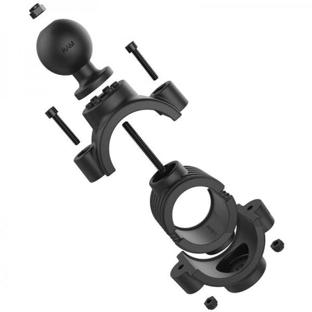 RAM Mounts RAM-351-415-15-2U kit di fissaggio Nero Alluminio (UNPK TORQUE 1.5-2 RAILS C - PIN LOCK BALL - Warranty: 1188M)