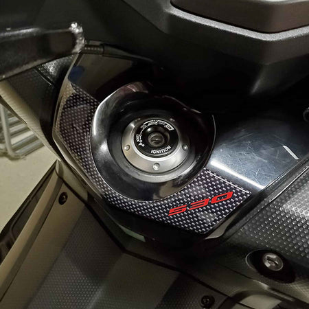 ADESIVO 3D PROTEZIONE chiave accensione TMAX 530 per SCOOTER YAMAHA T MAX 2012-2016