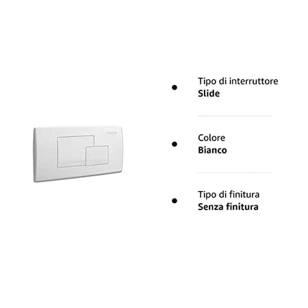 Placca Scarico Cassetta Incasso Eco Bianca 80005410 Pucci 5410