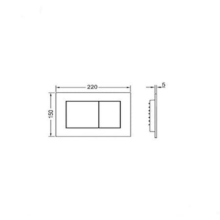 Placca Bianca Sottile Doppio Scarico 9240400 Tece