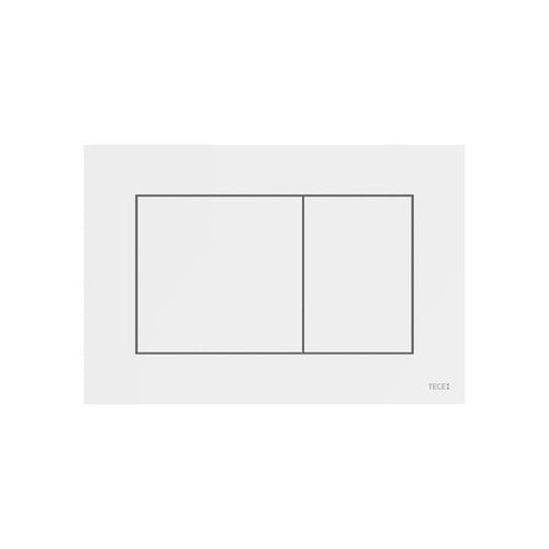 Placca Bianca Sottile Doppio Scarico Cassetta 9240700 Tece