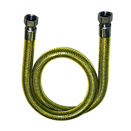 Tubo Flessibile 1,5 Metri Per Gas Metano E Gpl Certificato Acciaio Inox Ff 1/2 Cucina