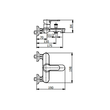 Miscelatore Monocomando Vasca Con Kit Doccia Serie Prius Art 7900 Fromac