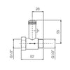 Valvola Di Sicurezza Per Alte Pressioni 1/2 M.F. Cod. 076 Porta E Bini