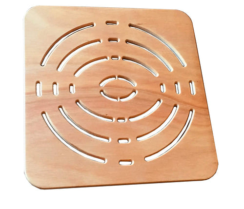 Pedana Piatto Doccia 50 X 50 Cm Legno Marino Quadrata Antiscivolo Castel Merlino