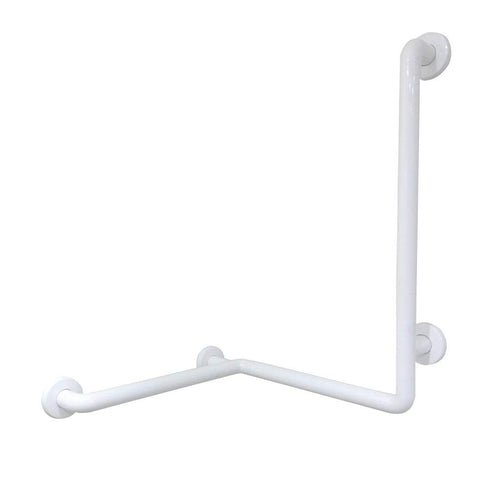 Barra Per Disabili Maniglione Doccia Inox Bianco Tre Punti Nofer Art. 15050.W