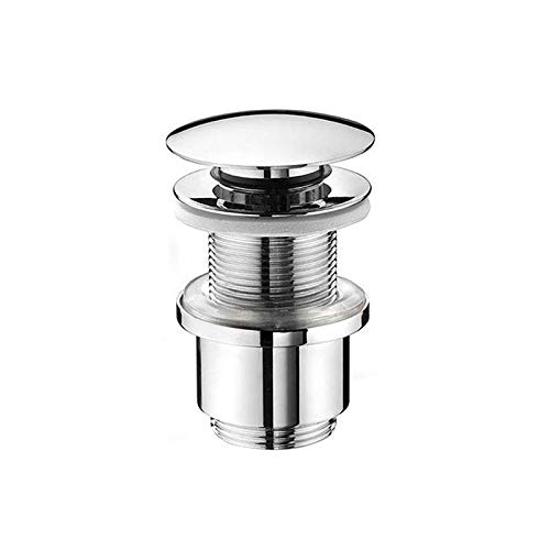 Piletta Scarico Click Clack Lavabo Senza Troppo Pieno Universale 1 1/4 Cromata