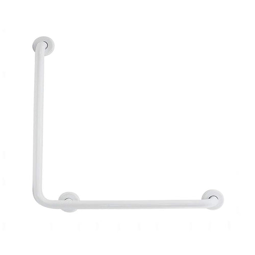 Barra Disabili Ad Angolo Maniglione 600X600 Acciaio Inox Bianco Nofer 15060.W