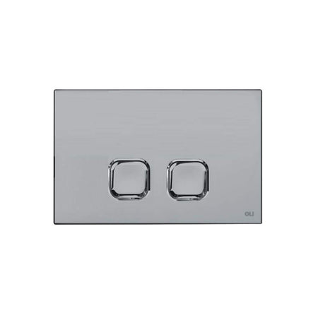 Placca Plain Cassetta Incasso Doppio Scarico Slim Cromo 070827 Oli
