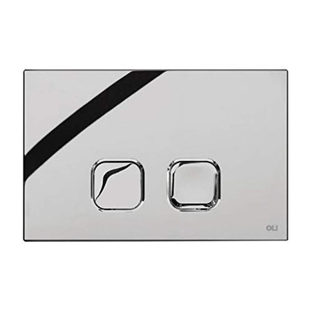 Placca Plain Cassetta Incasso Doppio Scarico Slim Cromo 070827 Oli