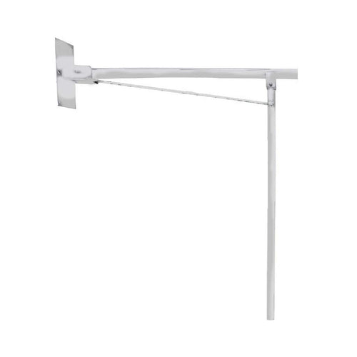 Maniglione Ribaltabile Inox Bianco Con Appoggio A Pavimento Nofer 15062.W