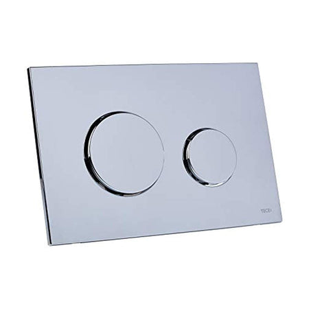 Placca Design Cromo Lucido Sottile Doppio Scarico Cassetta 9240626 Tece