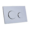 Placca Design Cromo Lucido Sottile Doppio Scarico Cassetta 9240626 Tece
