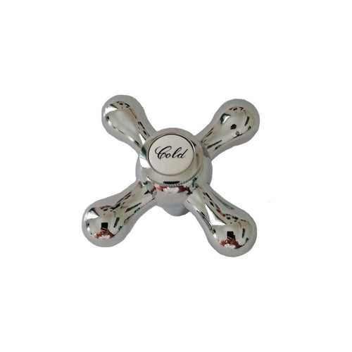 Maniglia Manopola Di Ricambio Cromata Per Rubinetti Treemme Mod. Romantica