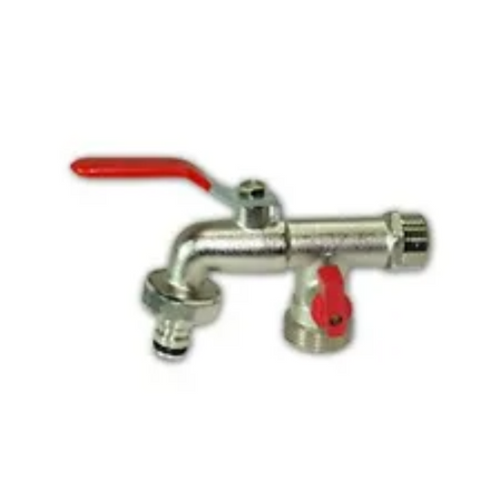 Rubinetto Doppio Da Giardino 1/2 Pollice Doppia Uscita Lavanderia