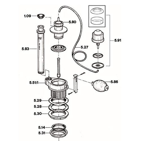 Campana Per Batteria Unibox Ricambio Completo Di Guarnizione 5.80 Its Todini