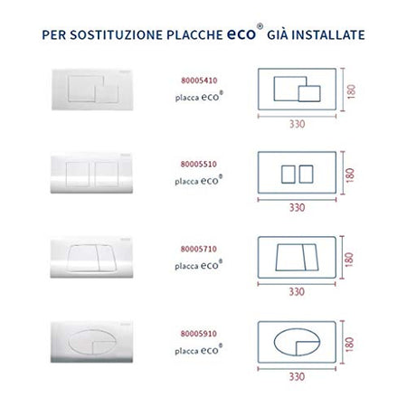 Nuova Placca Cassetta Eco Slim Bianca Sostituisce 80005710 Pucci 80179560