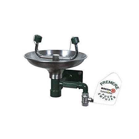 Lavabo Collirio D'Emergenza Lavamani A Muro Picker Acciaio Nofer Art. Sc300Ss