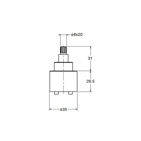 Cartuccia Progressiva Di Ricambio Per Rubinetto Cr22064Q00 Rubinetterie Cristina