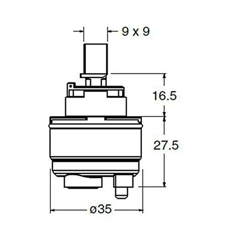 Cartuccia Di Ricambio Per Rubinetto Cr15922Q00 Rubinetterie Cristina