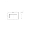 Placca Cromo Lucida Sottile Doppio Scarico 9240401 Tece