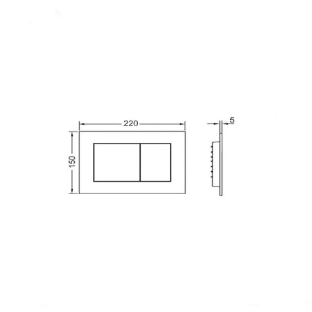 Placca Cromo Lucida Sottile Doppio Scarico 9240401 Tece