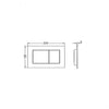Placca Cromo Lucida Sottile Doppio Scarico 9240401 Tece