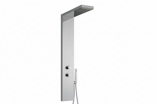 Pannello Inox Colonna Doccia A Cascata Completo Eos Damast