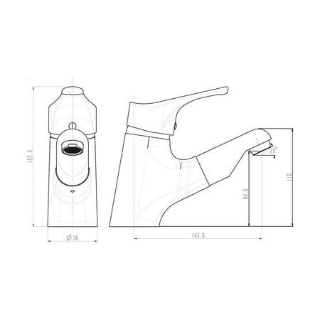 Rubinetto Per Lavandino Con Doccetta Estraibile 2011E Fromac Eden