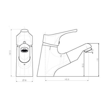 Rubinetto Per Lavandino Con Doccetta Estraibile 2011E Fromac Eden
