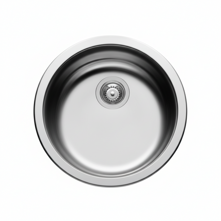 Lavello Cucina Tondo In Acciaio Inox Satinato 1 Vasca Serie Sky Round Elleci