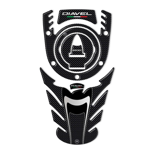 KIT ADESIVI in gel 3D PROTEZIONE SERBATOIO compatibili per MOTO DUCATI DIAVEL