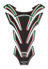 PARASERBATOIO ADESIVI in RESINA CARBONIO SERBATOIO MOTO BANDIERA ITALIANA ITALIA