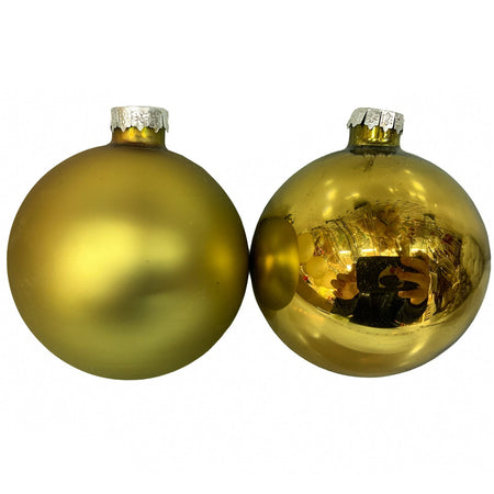 11 palline per albero di natale in vetro Verde Mela da Ø 8 cm pendaglio Tinta Unita