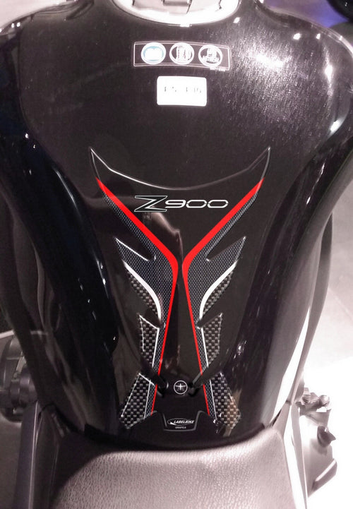 PROTEZIONE serbatoio 3D in GEL PARASERBATOIO compatibile per MOTO KAWASAKI Z900 Rosso