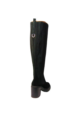 sergio rossi Scarpe Donna Sergio Rossi stivale in morbido camoscio nero con tacco chunky da donna