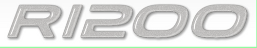 2 ADESIVI in RESINA GEL SCRITTE R1200 compatibili per MOTO BMW GS - Stickers 3D