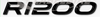 2 ADESIVI in RESINA GEL SCRITTE R1200 compatibili per MOTO BMW GS - Stickers 3D