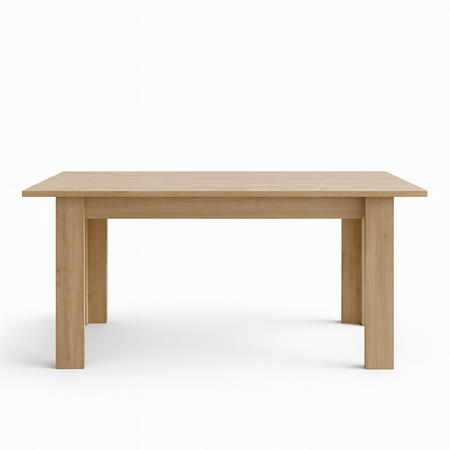 Tavolo "Gliese" con gambe e piano in MDF, design moderno, per arredo interno 137/185 x 90 h 76 cm