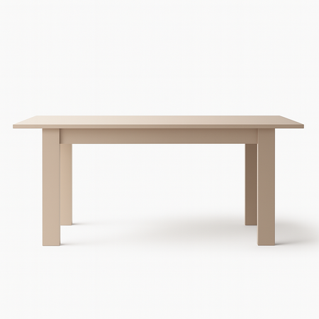 Tavolo "Gliese" con gambe e piano in MDF, design moderno, per arredo interno 137/185 x 90 h 76 cm