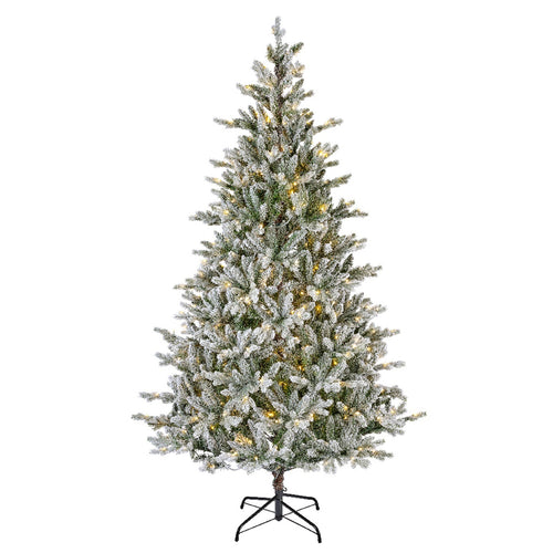 Albero di natale Allison innevato con Led  in PE Effetto Real Touch + PVC Altissima qualità