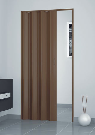 Porta D'Arredo Per Interno A Soffietto Noce- Cm 100 X 214- Dh- Pezzi 1