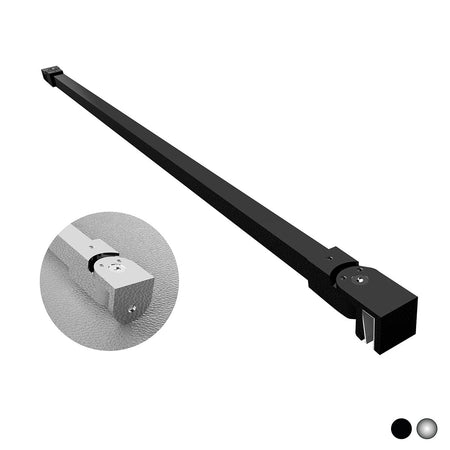 Braccio Per Walk In Quadro 2 Teste Snodabili- Cm 45 Cromo- Dhimp- Pezzi 1