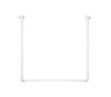 Bastone Per Tenda Doccia Doccia 3 Lati In Alluminio Bianco- Bianco 80X80X80 Cm- Spire- Pezzi 1